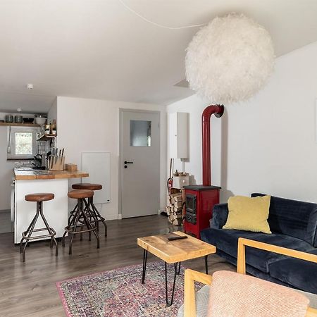 Gemutliches Tinyhouse Bungalow Mit Kamin & Sauna Am See Joachimsthal Exteriör bild